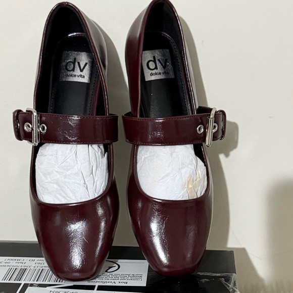 Dolce vitaWomen's Burgundy Mary Jane Shoes size 6.5 - Picture 4 of 8